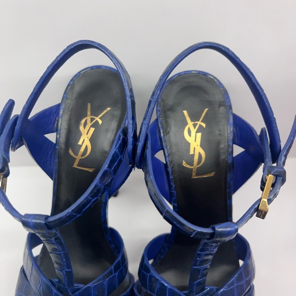 YVES SAINT LAURENT TRIBUTE CROCODILE SANDAL 💙 - Picture 6 of 8